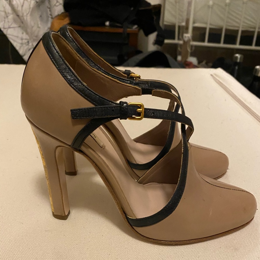 Vintage Miu Miu Beige High Heels